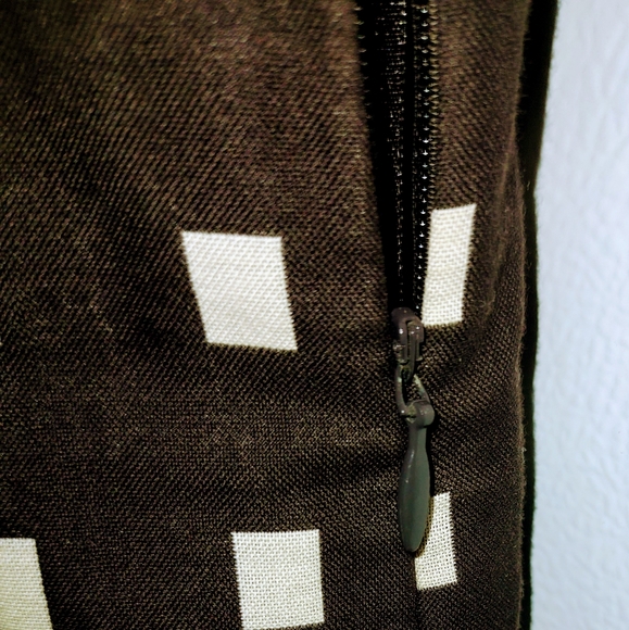 Ann Taylor Brown and Cream Check Sleeveless Dress - Picture 5 of 6